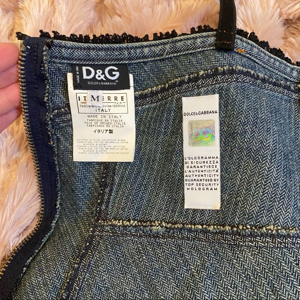 Dolce & Gabbana Denim Corset Bustier - Picture 6 of 6